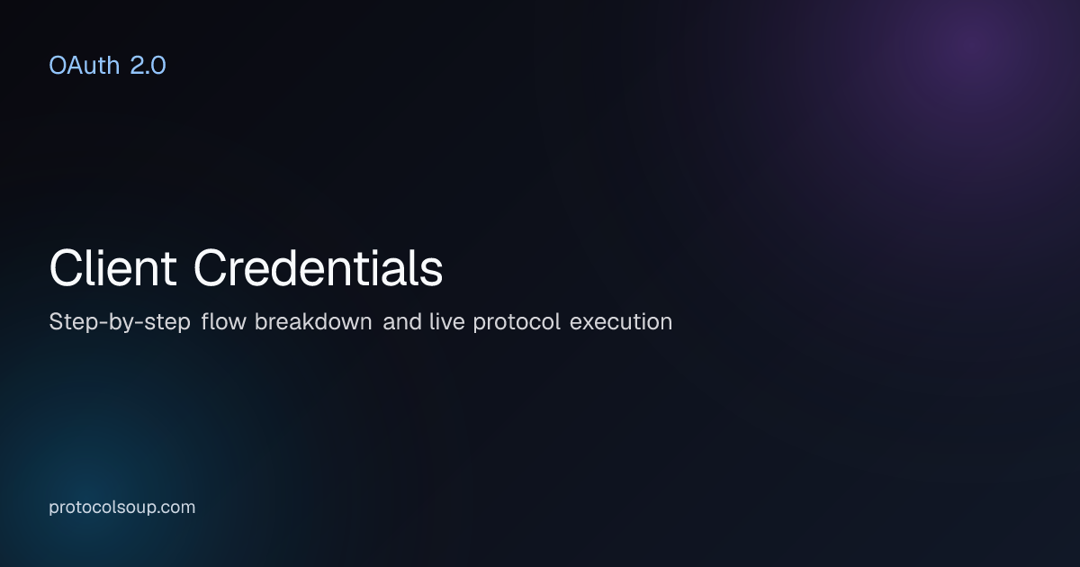 Client Credentials - OAuth 2.0 Flow Step-by-Step Guide | Protocol Soup