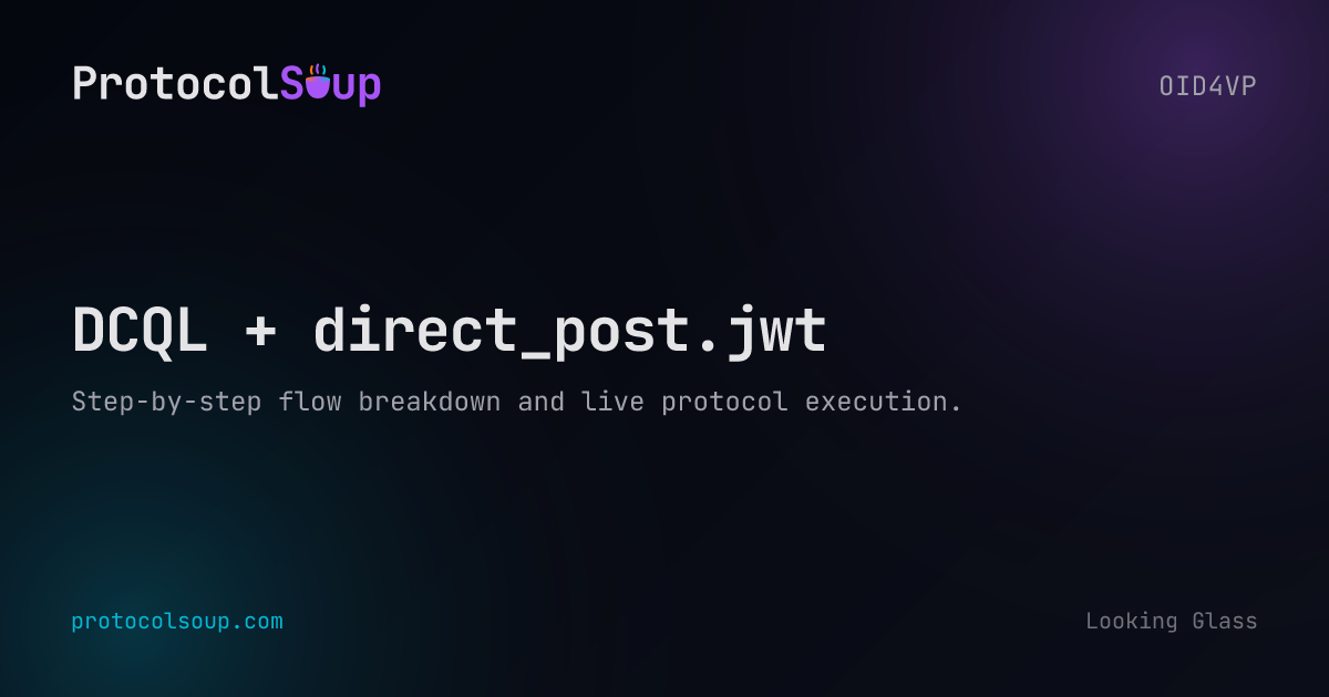 DCQL + direct_post.jwt - OID4VP Flow Step-by-Step Guide | Protocol Soup