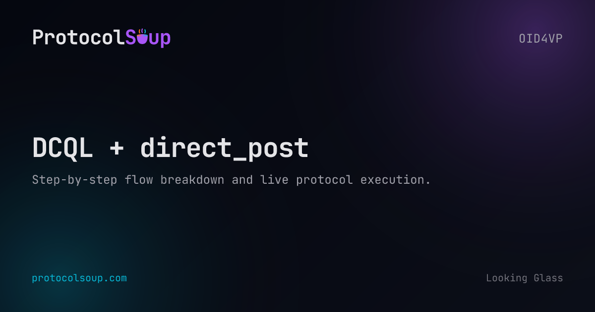 DCQL + direct_post - OID4VP Flow Step-by-Step Guide | Protocol Soup