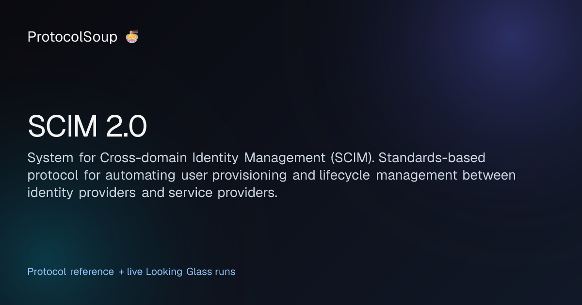 SCIM 2.0 Tutorial - Cross-Domain Identity Provisioning | Protocol Soup